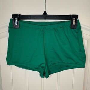 Varsity cheer women’s green spandex shorts